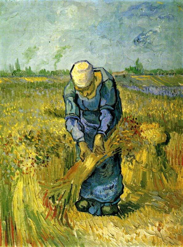 Vincent van Gogh-Peasant Woman Binding Sheaves after Millet.jpg